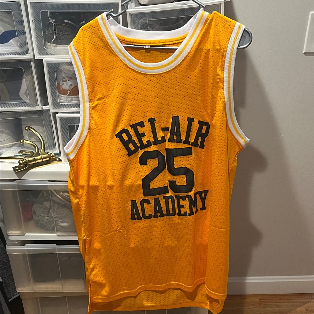 Yellow Bel-Air Academy Basketball Jersey - Picture 2 of 4